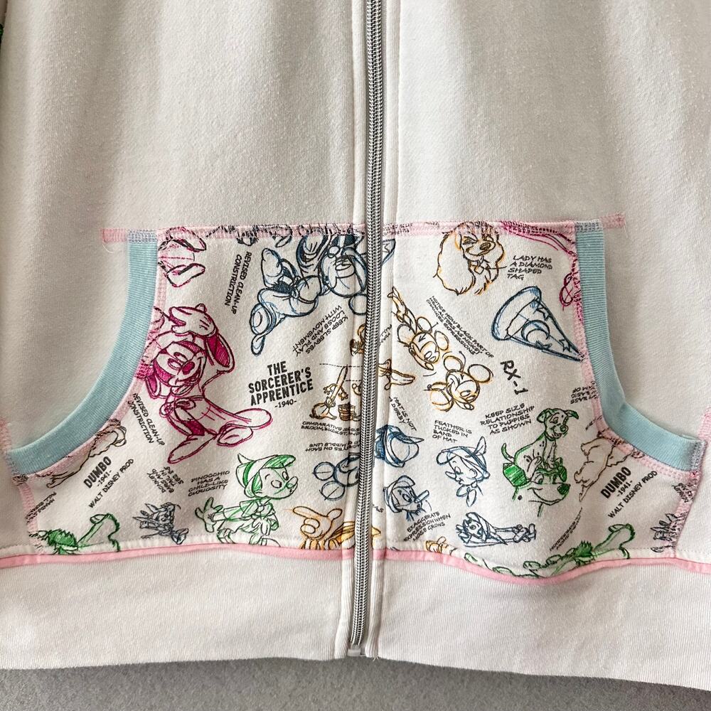 Disney Parks Ink and Paint Castle Full Zip Hoodie Sweatshirt Size XL - Picture 5 of 13